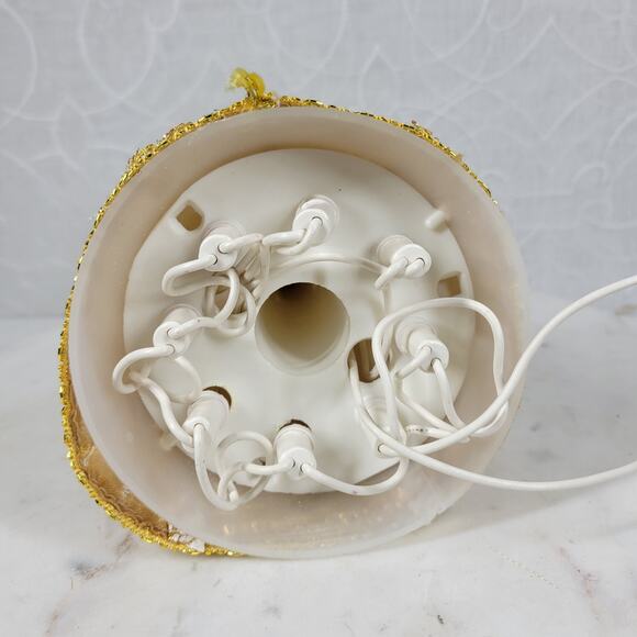 VTG‎ Angel ChristmasTree Topper 10" Gold Sparkle Plastic Vinyl Retro MCM Works - Picture 6 of 15